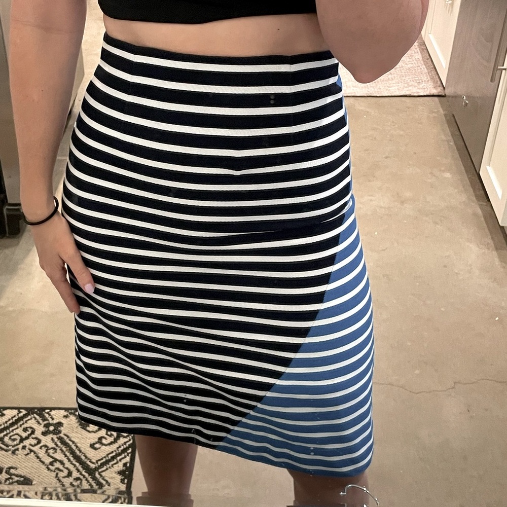J. Crew striped pencil skirt